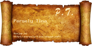 Persely Tina névjegykártya